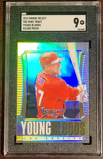 2013 Select Young Bloods Mike Trout Silver Prizm SGC 9