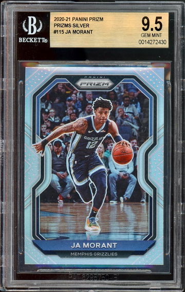 2020-21 prizm silver #115 Ja Morant BGS 9.5