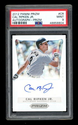 2012 Panini Prizm Cal Ripken Jr. Autograph Prizm Silver Auto SP /25 PSA 9 Mint