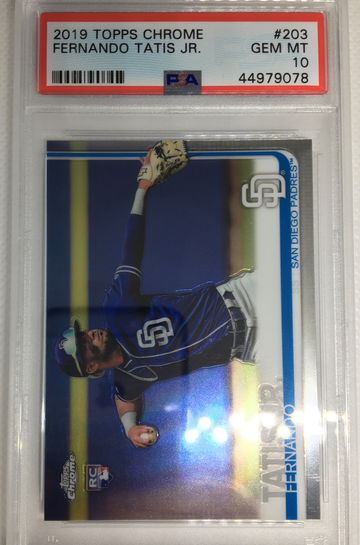 2019 Fernando Tatis Jr Topps Chrome RC #203 PSA 10