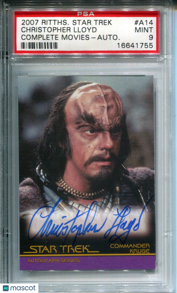 2007 Rittenhouse The Complete Star Trek Movies Christopher Lloyd #A14 PSA 9
