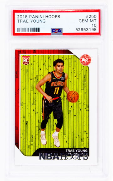 2018-19 Panini Hoops Trae Young RC Rookie #250 PSA 10