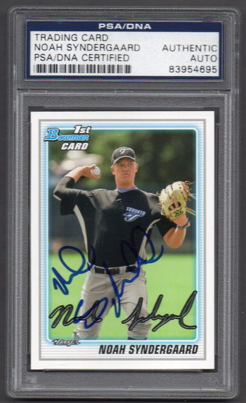 Noah Syndergaard Signed Autographed 2010 Bowman Draft #75 RC PSA DNA COA RC