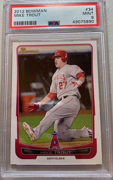 2012 Bowman Mike Trout PSA 9