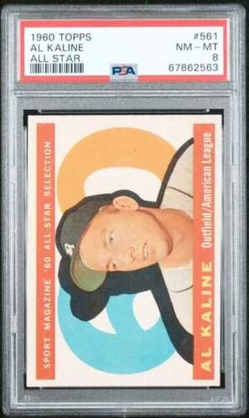 1960 Topps #561 Al Kaline PSA 8 New Label Vintage Baseball All Star HOF