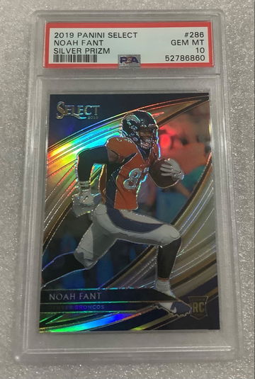 2019 Select Silver Noah Fant Field Level Rookie Psa 10 Denver Broncos 