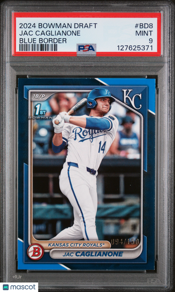 2024 Bowman Draft Jac Caglianone #BD8 Blue Border /150 PSA 9