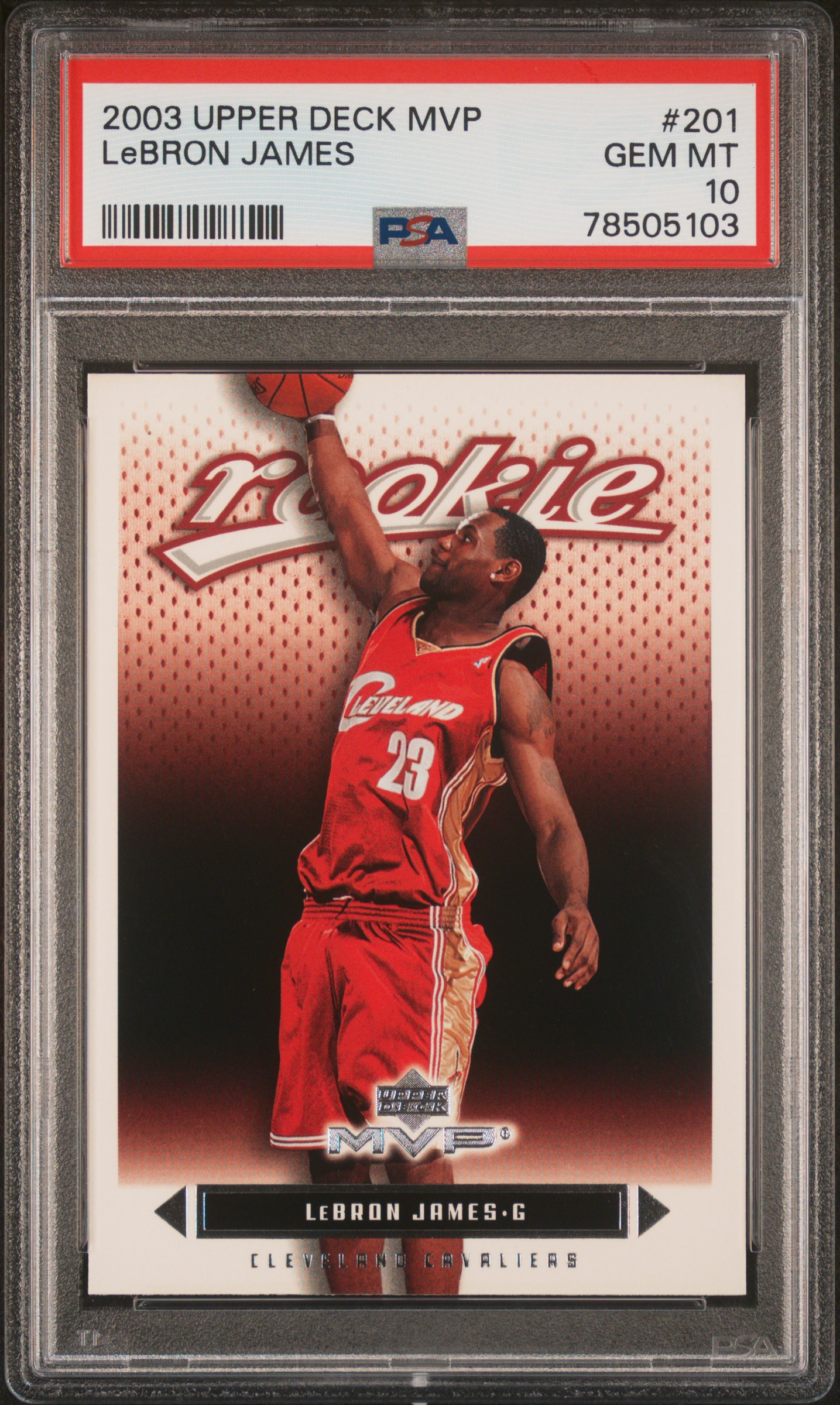 2003 Upper Deck Mvp LeBron James #201 PSA  10