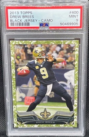 Drew Brees Topps Camo SP /399 Graded PSA 9