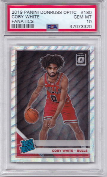 Coby White 2019 Optic Fanatics Silver Wave PSA 10 