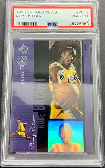1996 SP Holoviews Kobe Bryant Rookie #PC18 PSA 8 NM-MT