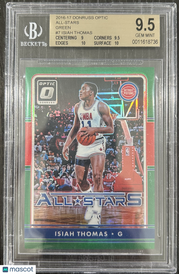 2016 Donruss Optic All-Stars Green Isiah Thomas #7 BGS 9.5