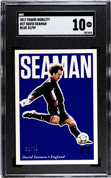 2017 Panini Nobility #27 David Seaman SGC 10 Gem Mint Blue 31/99 England