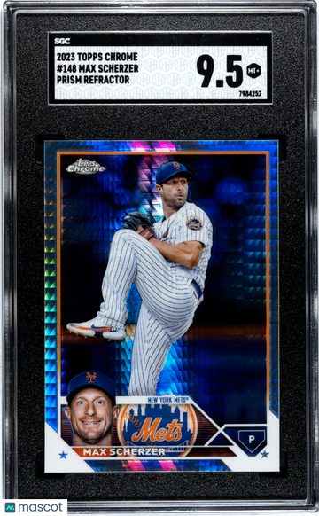 2023 Topps Chrome Max Scherzer #148 Prism Refractor SGC 9.5