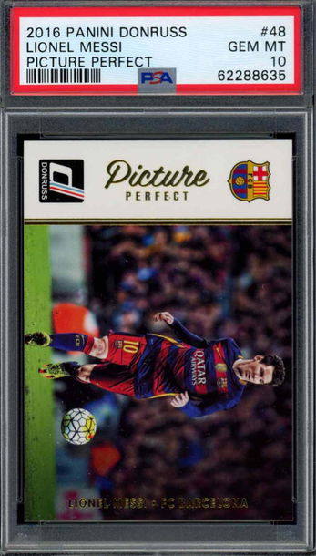 2016 Panini Donruss Picture Perfect #48 Lionel Messi PSA 10 Gem Mint
