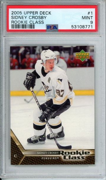 SIDNEY CROSBY 2005 Upper Deck ROOKIE Class PSA 9 MINT Pittsburg Penguins