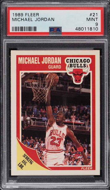 1989 FLEER BASKETBALL MICHAEL JORDAN #21 PSA 9 MINT