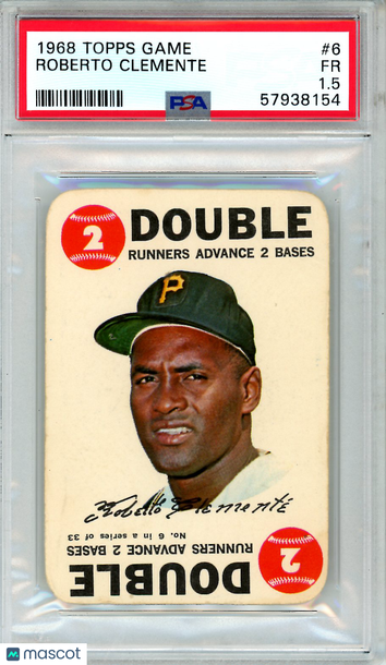 1968 Topps Game Roberto Clemente #6 PSA 1.5