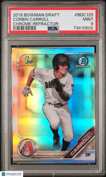 2019 Bowman Draft Corbin Carroll #BDC125 Chrome Refractor PSA 9