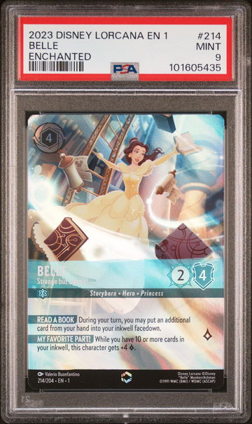 2023 Disney Lorcana The First Chapter Enchanted Belle #214 PSA 9