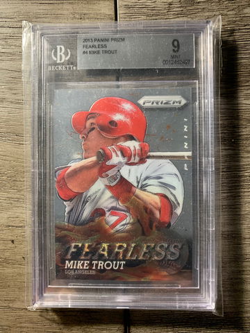 2013 Panini Prizm “Fearless” Mike Trout BGS 9