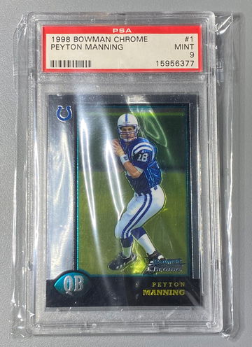 1998 Bowman Chrome Peyton Manning PSA 9