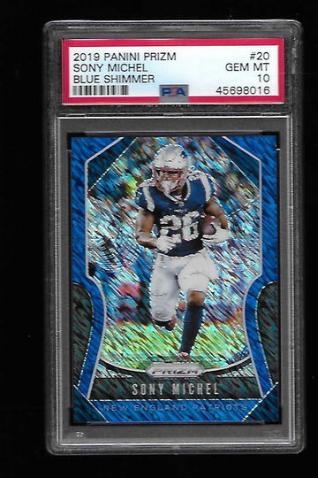2019 PANINI PRIZM SONY MICHEL BLUE SHIMMER