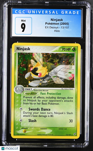 2005 Pokemon EX Deoxys Ninjask Holo CGC 9 #13/107