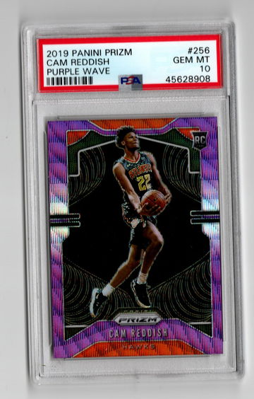 2019 Prizm  Purple Wave Prizm Cam Reddish PSA 10