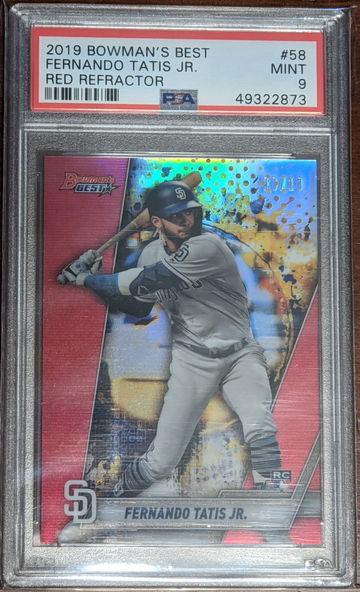 2019 Bowman's Best Red Refractor Fernando Tatis Jr. RC PSA 9 08/10