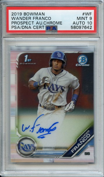 Wander Franco Bowman Chrome Auto PSA 9 NEP