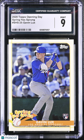 2020 Topps Opening Day Gavin Lux #SHS-25 Spring Has Sprung CGC 9