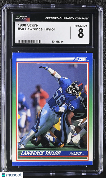 1990 Score Lawrence Taylor #50 CGC 8