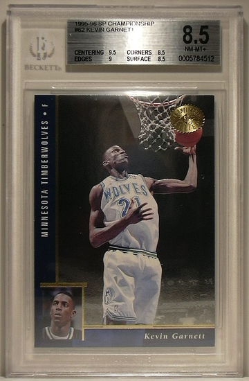 1995-96 SP Championship #62 Kevin Garnett (ROOKIE) BGS 8.5 NM-MT+