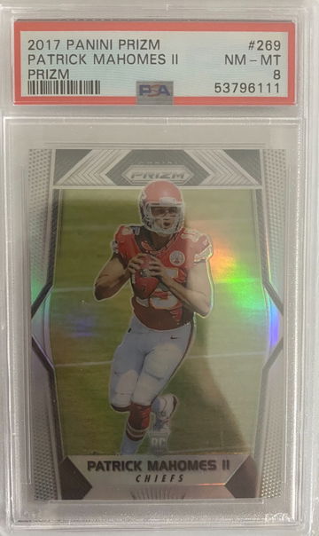 2017 Prizm Patrick Mahomes Silver PSA 8 #269 Chiefs