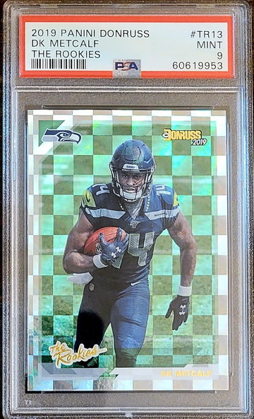 2019 DK METCALF Panini Donruss HOLO CHECKERBOARD THE ROOKIES PSA 9 POP 26 #TR13