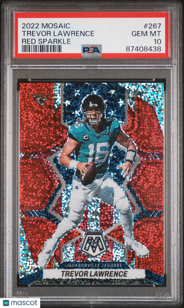 2022 Panini Mosaic Trevor Lawrence #267 Red Sparkle PSA 10