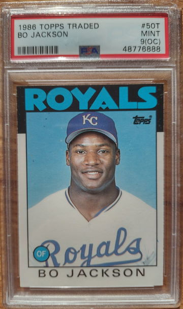 1986 Topps Traded Bo Jackson PSA 9 (OC)