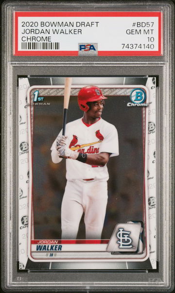2020 Bowman Draft Jordan Walker #BD57 CHROME PSA 10