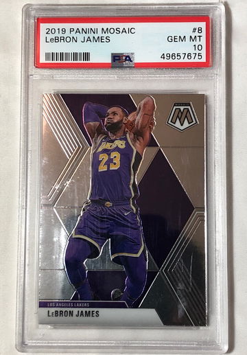2019 PANINI MOSAIC LeBRON JAMES #8  GEM- MINT 10