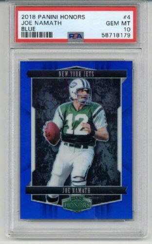 2020 PANINI HONORS BLUE #4 JOE NAMATH CARD NEW YORK JETS LE 02/25 PSA 10