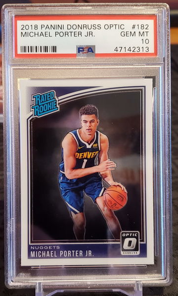 Michael Porter Jr 2018 Panini Donruss Optic Rookie RC PSA 10 182 