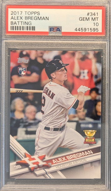 2017 Topps Alex Bregman Rookie Card RC Batting #341 PSA 10