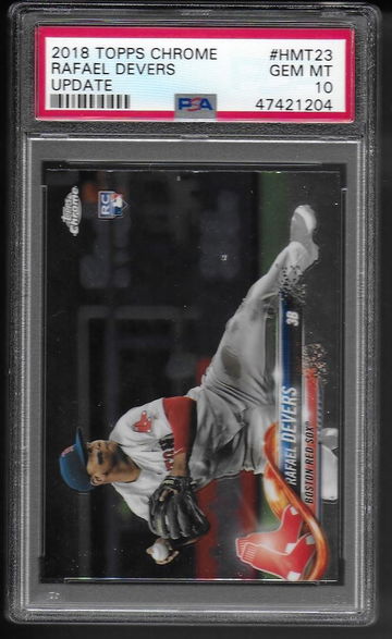 2018 Topps Chrome Update Rafael Devers PSA 10 Rookie Card #HMT23