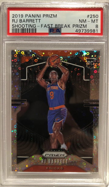 2019 prizm fast break rj barrett rookie variation silver (from hk)
