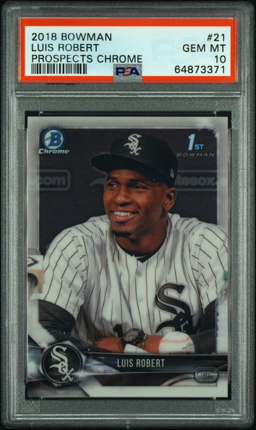 💎🔥 2018 Bowman Chrome Prospects #BCP21 LUIS ROBERT PSA 10 GEM MINT ⚾️👻 1ST 🦖