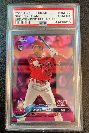2018 Topps Chrome Update Shohei Ohtani Pink Refractor RC Rookie