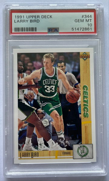1991 Upper Deck Basketball NBA Larry Bird #344 PSA 10 GEM MINT Boston Celtics