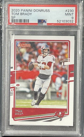 2020 Donruss #230 Tom Brady Tampa Bay Buccaneers SP Parallel PSA 9 MINT
