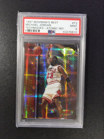 1997 Bowman's Best Techniques Atomic Refractor Michael Jordan #T2 PSA 9